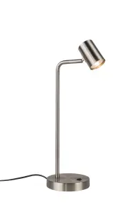 Diego Table Lamp in Satin Chrome