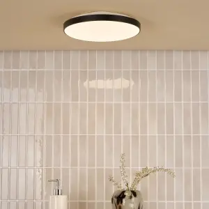 Essien LED Flush Fitting in Black & White IP44
