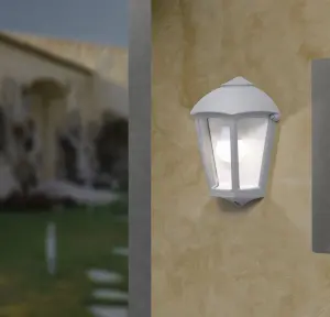 Fabio Half Wall Lantern in Grey Finish