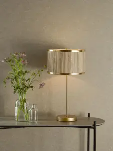 Fenella Table Lamp in Golf Leaf &amp; Seagrass