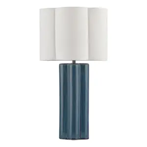 Fiyan Blue Table Lamp C/W Shade