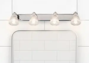 Gatsby 4 Light Bathroom Wall Fitting in Polished Chrome