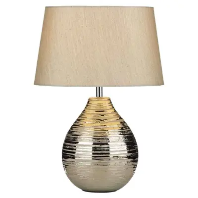 Gustav Table Lamp Small Silver with Silver Shade