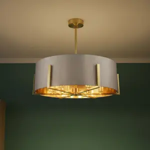 Hadden 6 Light Satin Brass Pendant