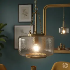 Kimi Cylinder Brass Pendant