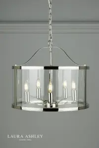 Harrington 5 Light Polished Nickel Pendant