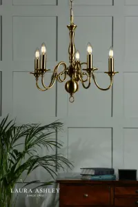 Winchester 5 Light Antique Brass Chandelier