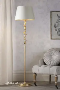 Halton Gold Leaf Floor Lamp C/W Shade