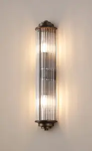 Appeal Large Flush Wall Light in Bronze IP44