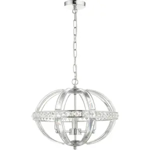 Laura 3 Light Oval Pendant Polished Chrome