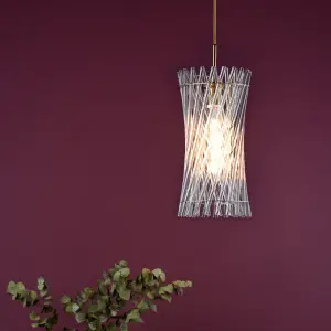 Loire Single Natural Brass Pendant