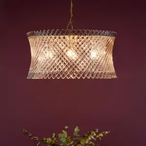 Loire 6 Light Natural Brass Pendant
