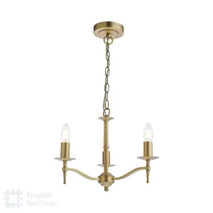 Marble Hill Aged Brass 3 Light Pendant