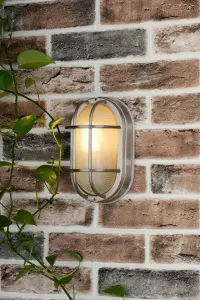 Salcombe Small Oval Steel Wall Light IP44