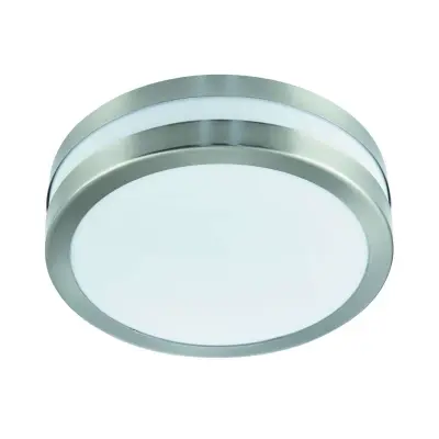 StainlessSteel Ip44 2Light Flush Outdoor With Polycarbonate Diffuser