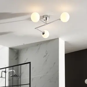 Spa Chrome 3 Light Semi Flush