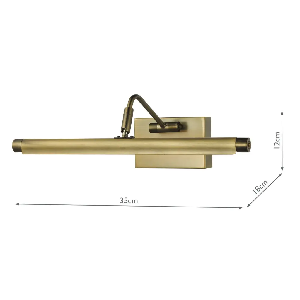 Tyrus 35cm Brushed Bronze LED Picture Light