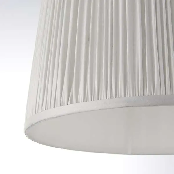 Wentworth Silver Satin Pleated Shade 305mm