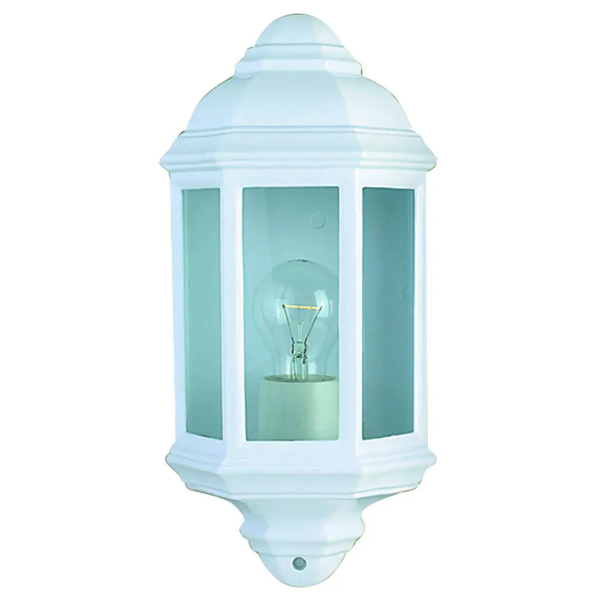 White Ip44Cast Aluminium Outdoor Flush Light With Clear Glass