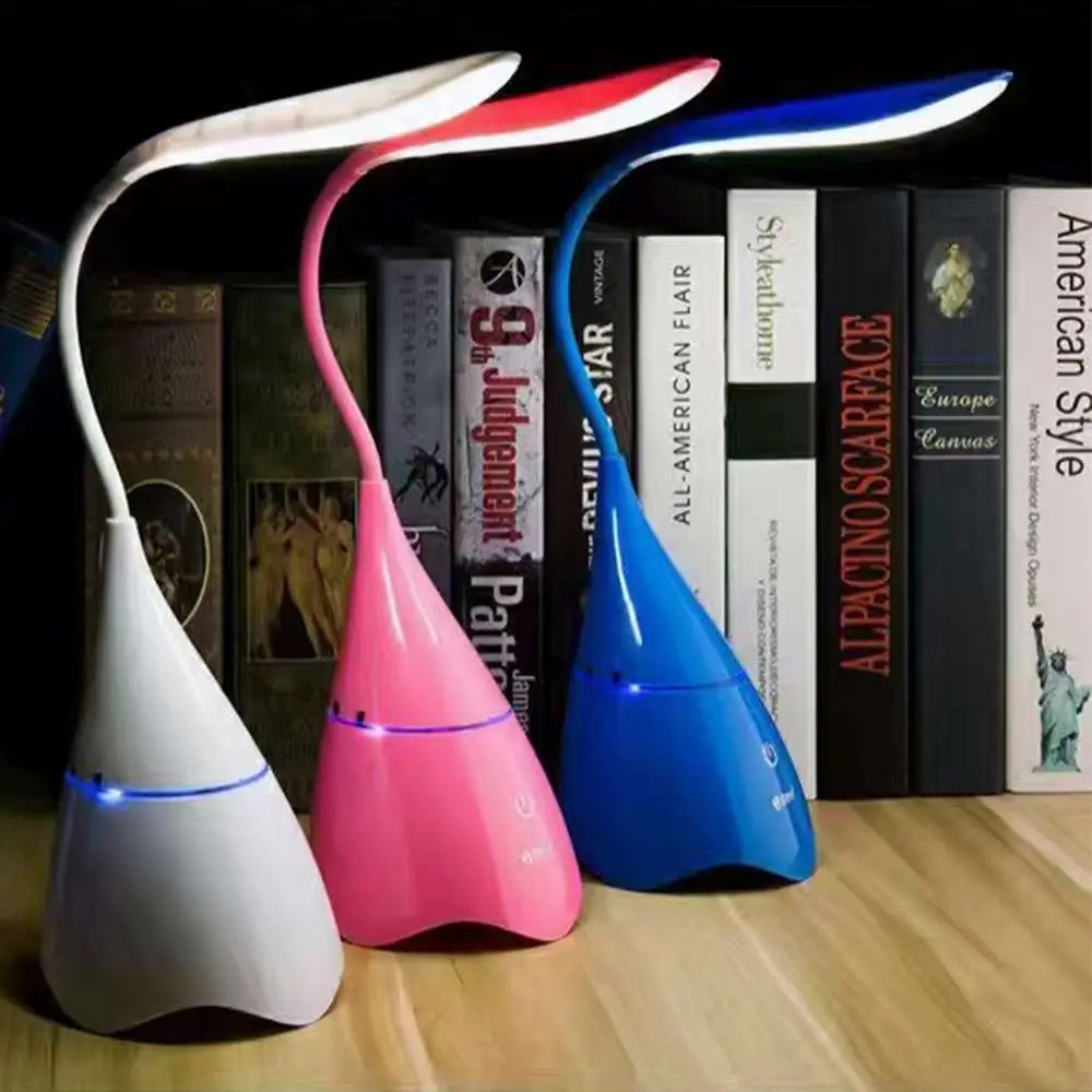 Wireless LED Table Lamp Bluetooth Speaker Blue, Green, Pink Colours