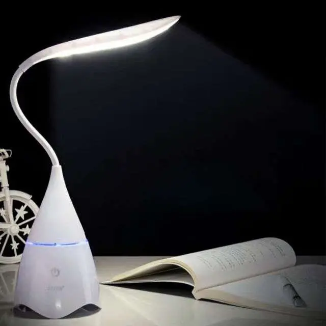 Wireless LED Table Lamp With Bluetooth Speaker White