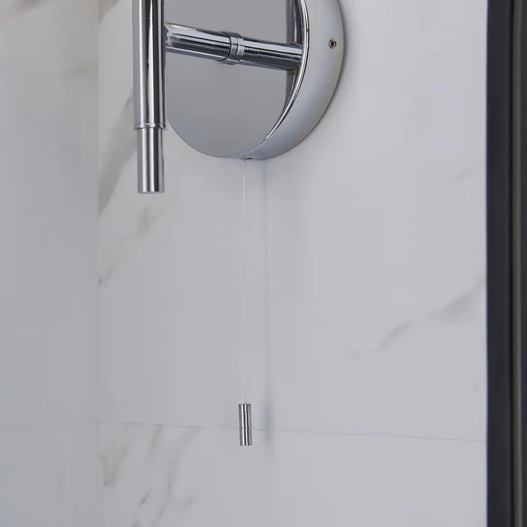Natori Modern Single Wall Light in Polished Chrome