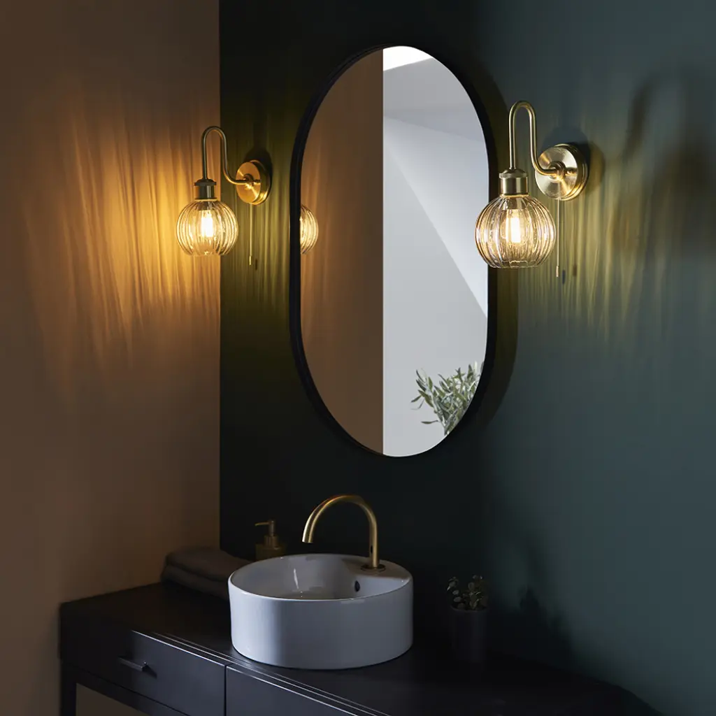 Kendall Gold Arch Wall Light IP44