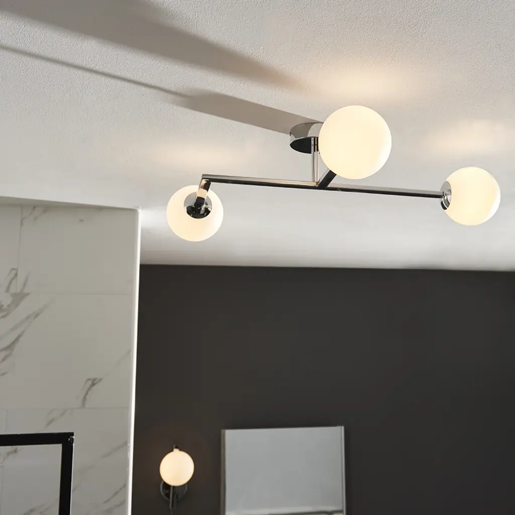 Spa Chrome 3 Light Semi Flush