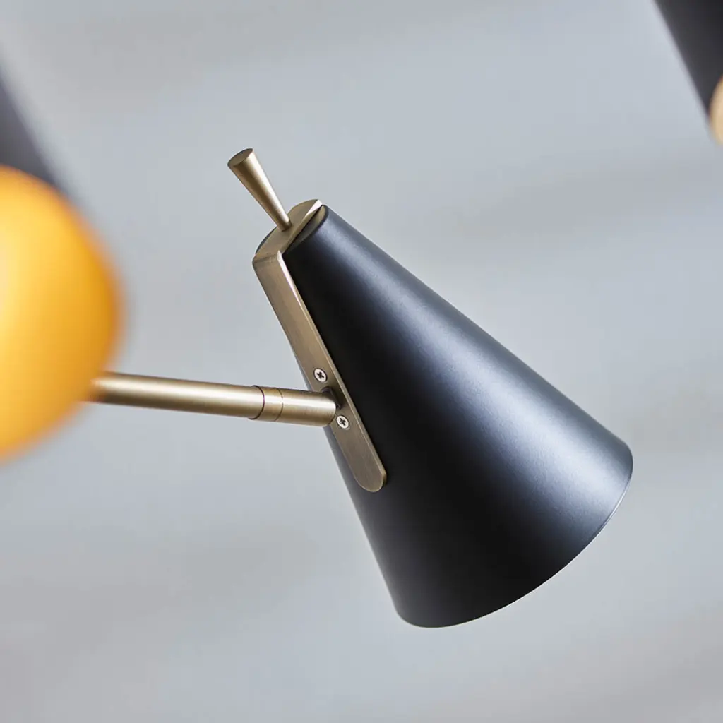 Everett Matt Antique Gold & Matt Black Ceiling Pendant