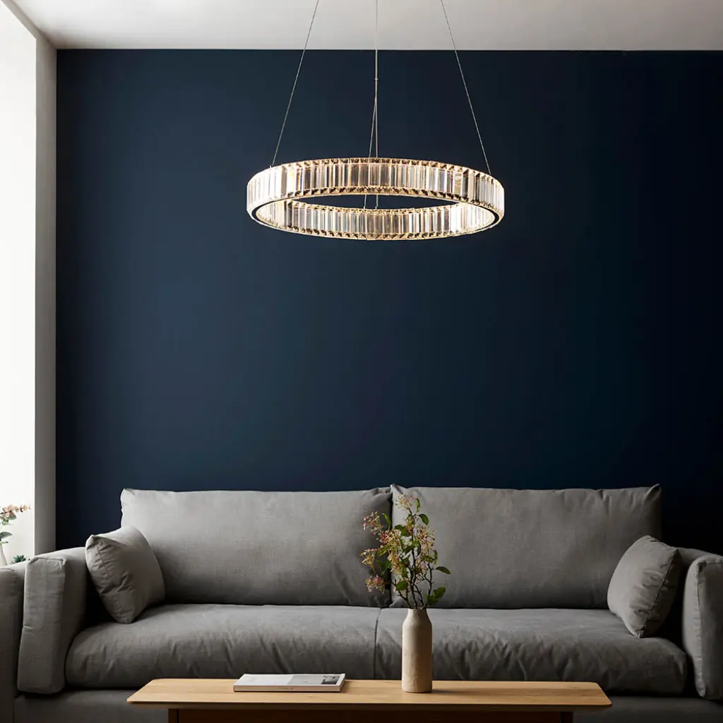 Clear Crystal LED Linear Pendant