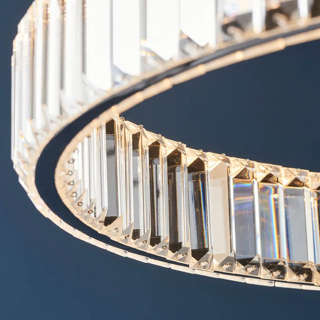Clear Crystal LED Linear Pendant
