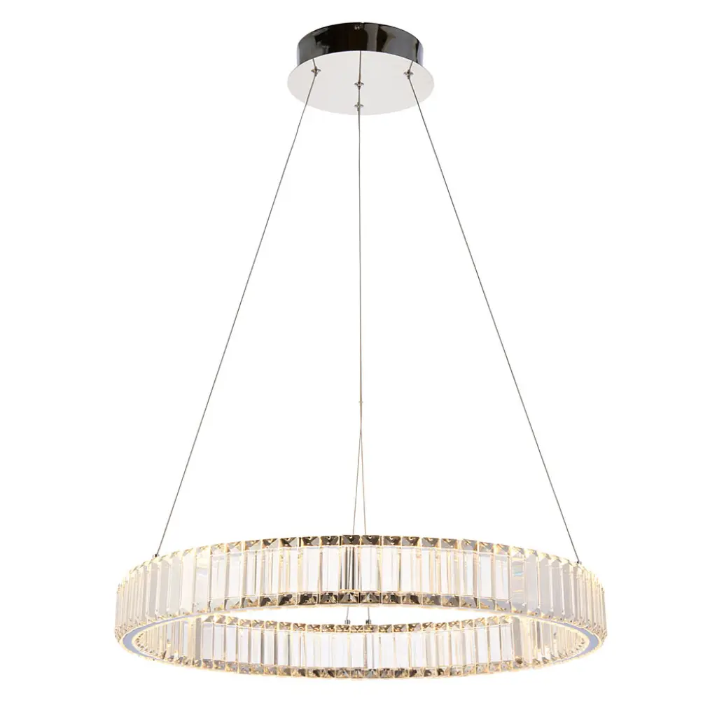 Clear Crystal LED Linear Pendant