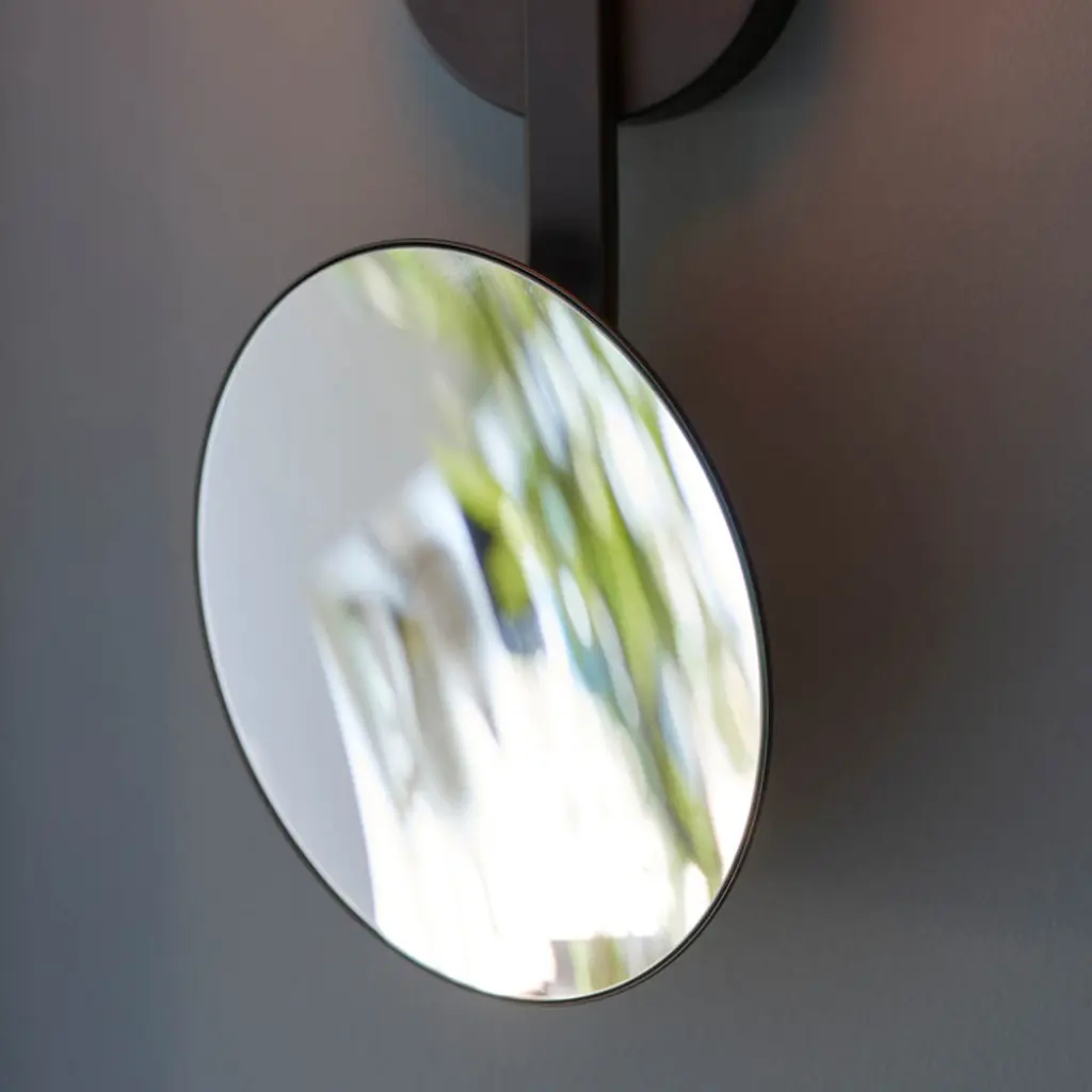 Black Opal Wall Light C/W Mirror IP44