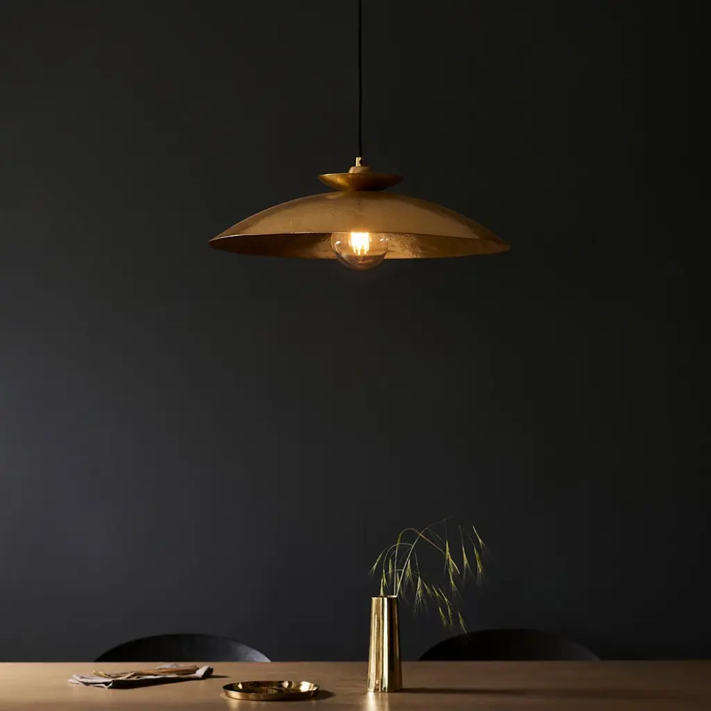 Craft Brass Hammered Pendant