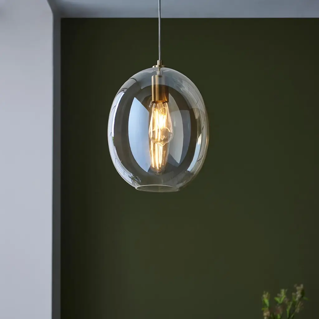 Kelda Oval Champagne Glass Pendant
