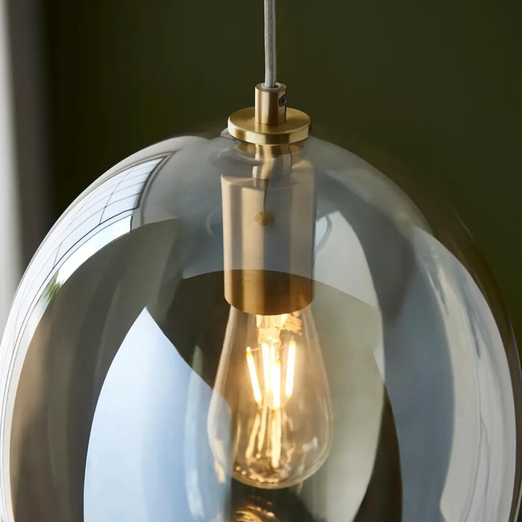 Kelda Oval Champagne Glass Pendant