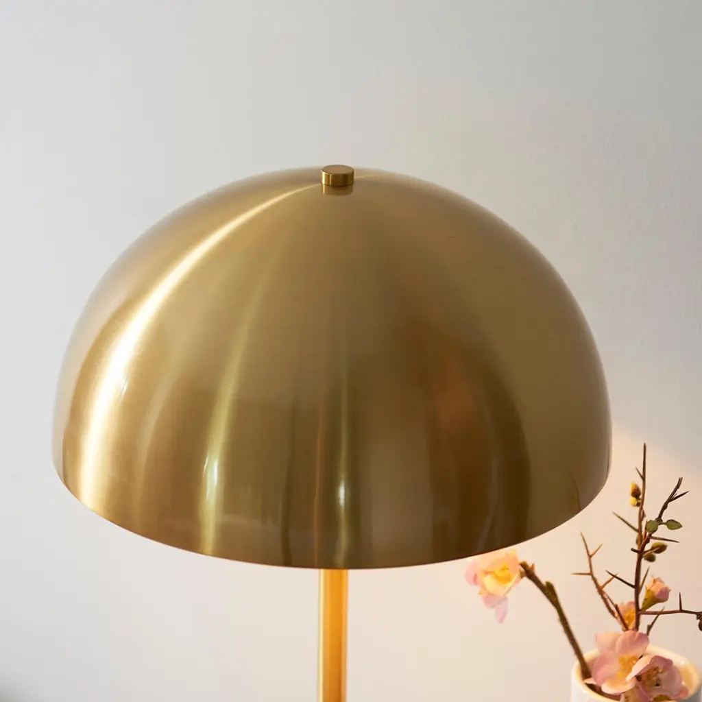 Emily Aged Brass & Marble Table Lamp