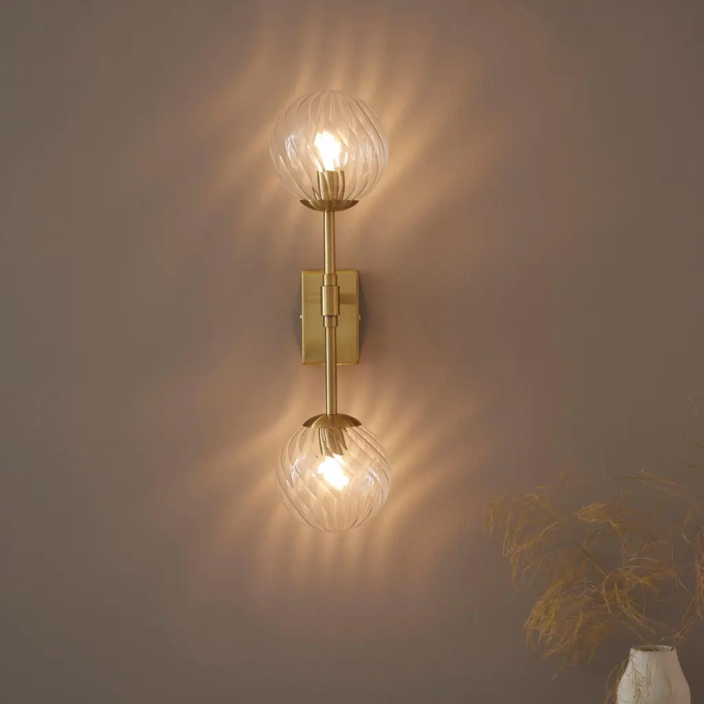 Ben 2 Light Brass Wall Fitting